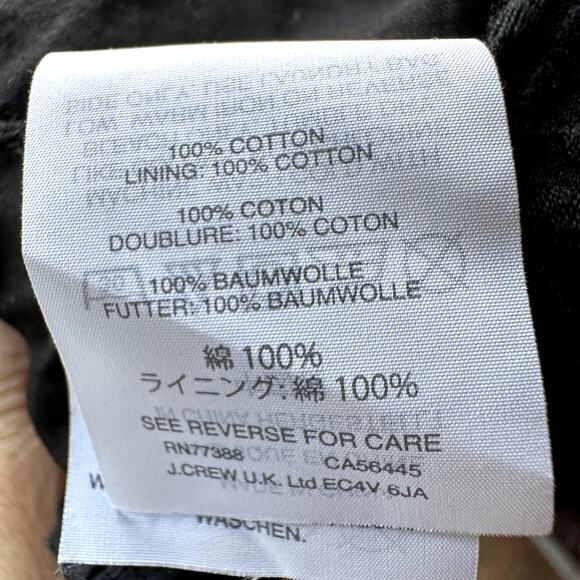 J. Crew Flutter Sleeve Shift Dress Sz 8 100% Cotton G1269 Black Event Whimsigoth - Picture 9 of 9